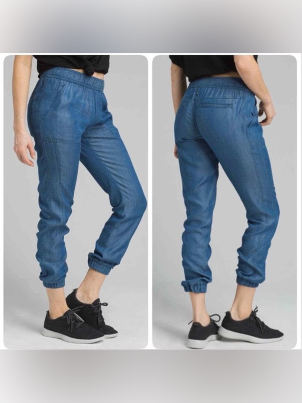 Prana Women’s X Small Aberdeen Crop Joggers Pants XS Blue Lenzing Tencel prAna - Picture 15 of 16